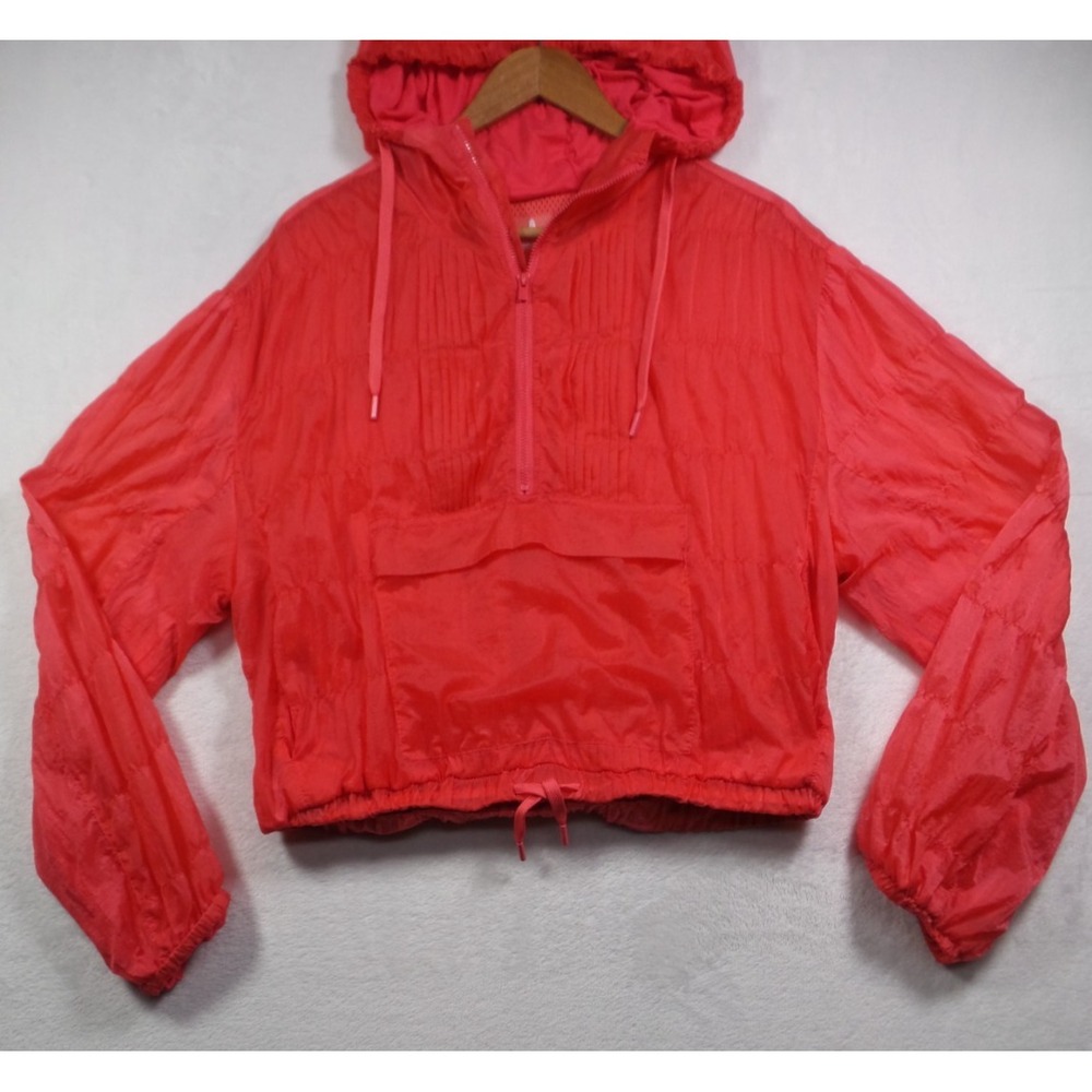 Free People Movement Jacket Womens Size S Pink Baby Got Track Pullover Hooded